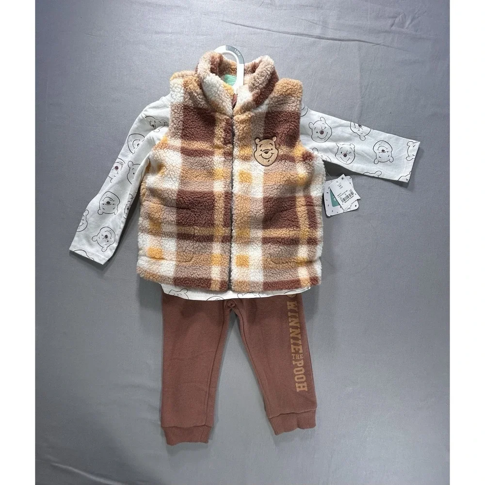 Disney Baby Winnie The Pooh 3 Piece Outfit 18 Month New